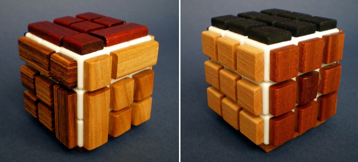 Wooden bandaged rubik cube