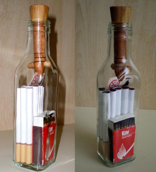 No smoking impossible bottle